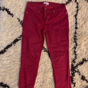 Magenta denim pants